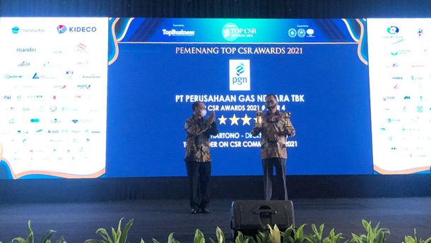 Komitmen Jalankan Tanggung Jawab Sosial, PGN Raih Penghargaan Top CSR Awards 2021