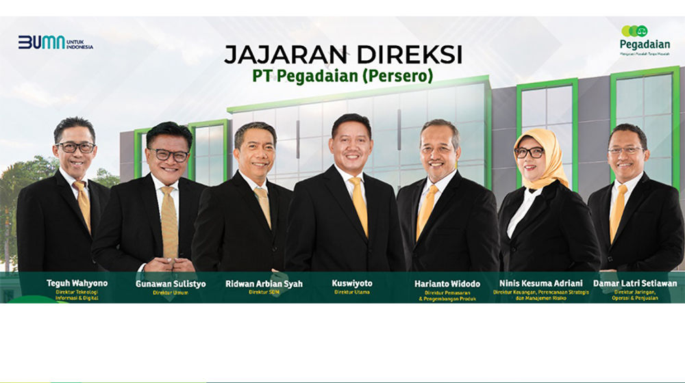 <p>Jajaran direksi terbaru PT Pegadaian (Persero) /Dok. Kementerian BUMN</p>
