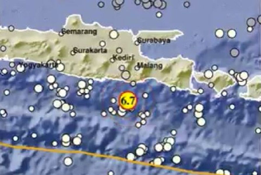 <p>Ilustrasi gempa terjadi di Malang Jawa Timur / BMKG</p>
