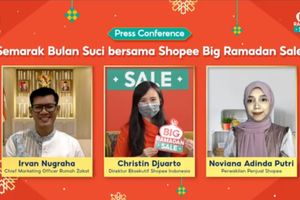 <p>Konferensi pers Big Ramadan Sale Shopee Indonesia / Tangkapan Layar</p>
