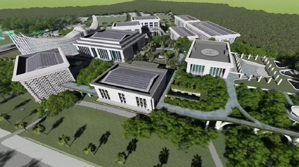 <p>Pradesain Istana Negara di calon ibu kota baru di Kalimantan Timur / YouTube Presiden Joko Widodo</p>
