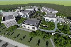<p>Pradesain Istana Negara di calon ibu kota baru di Kalimantan Timur / YouTube Presiden Joko Widodo</p>
