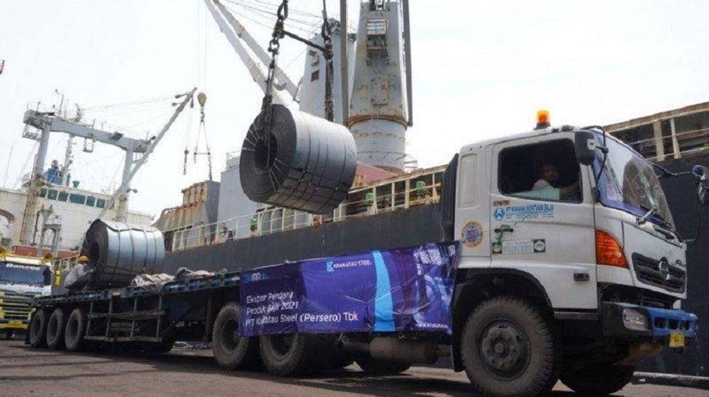 <p>Ekspor baja produksi BUMN PT Krakatau Steel (Persero) Tbk / Dok. Perseroan</p>
