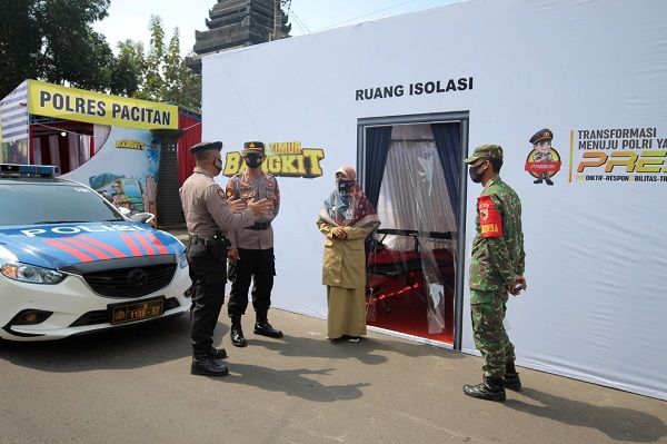 Antisipasi Pemudik, Polres bersama Pemkab Pacitan Dirikan Check Point di Perbatasan/Istimewa