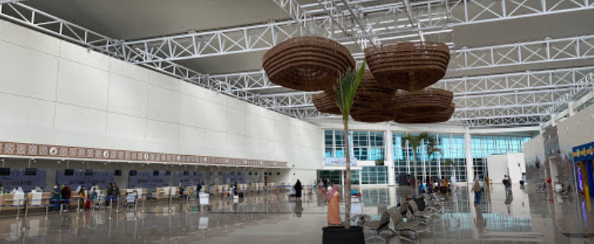 Situasi Bandara Internasional Syamsuddin Noor.