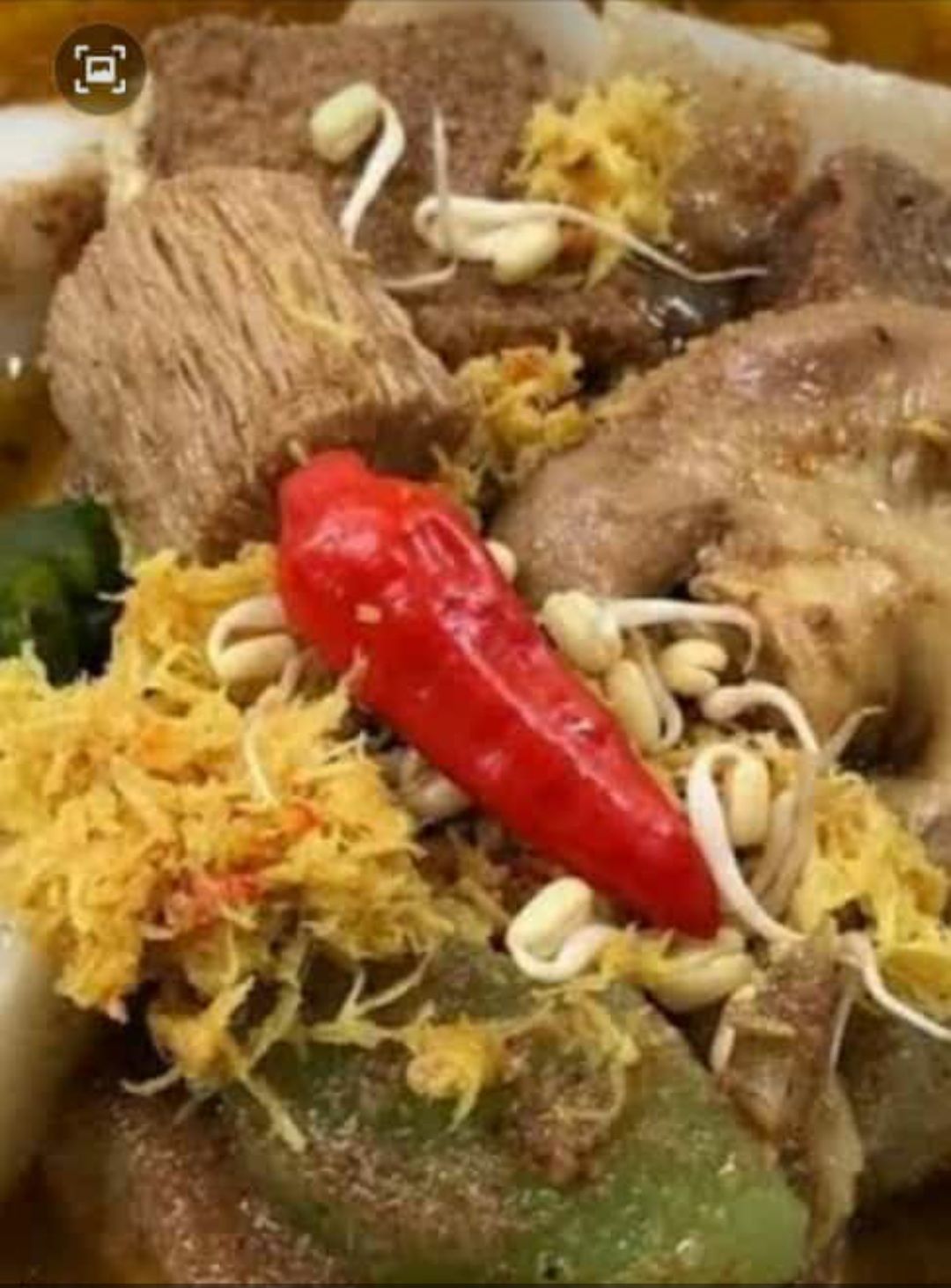 Topak ladeh, menu spesial masyarakat Bangkalan saat lebaran ketupat. 