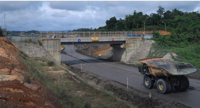 Underpass yang akan diresmikan Gubernur Kaltim, Isran Noor.