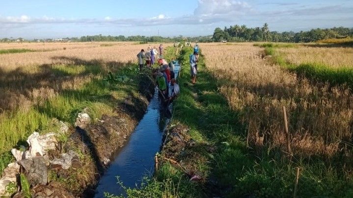 Desa mandiri di Kabupaten PPU terus meningkat, seiring dengan naiknya kesejahteraan. Ilustrasi: masyarakat bergotong-royong mengaliri sawah. 