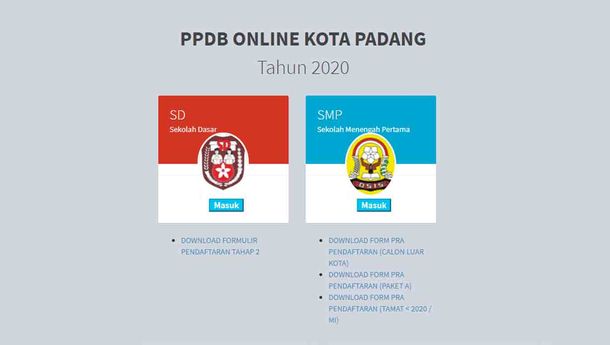 PPDB SD/SMP di Kota Padang Dibuka Secara Offline dan Online, Ini Cara Daftarnya