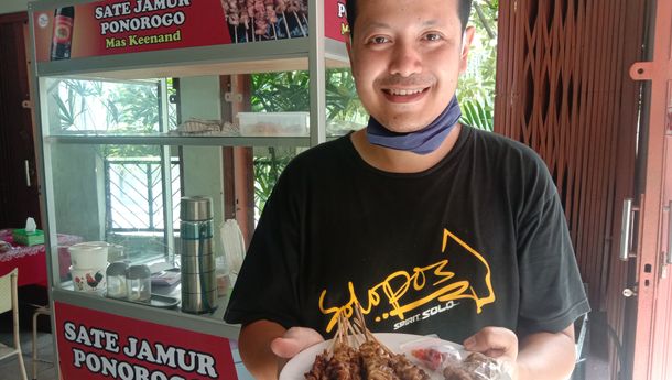 Bikin Nagih, Sate Jamur Ponorogo "Mas Keenand", olahan Jamur Tiram Rasa Spesial 