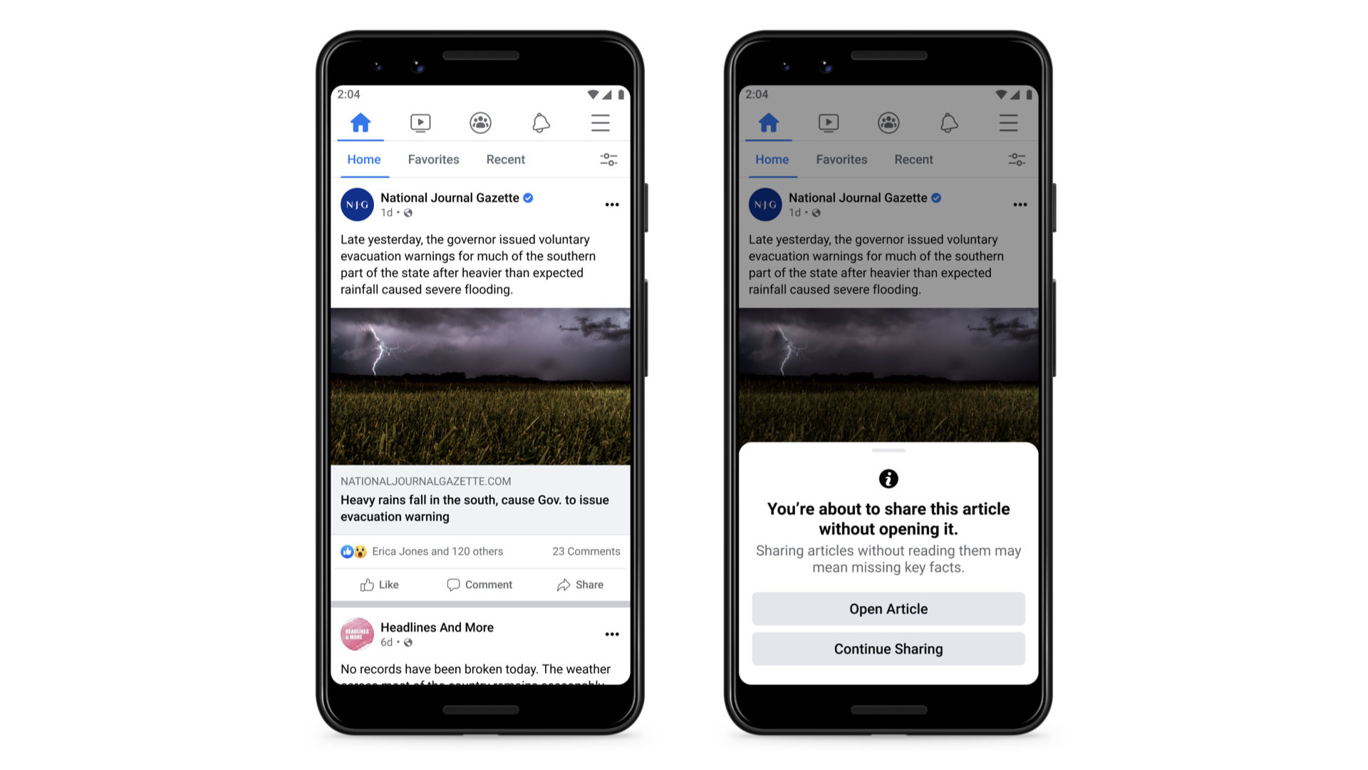 <p>Susul kebijakan Twitter, Facebook uji fitur baru agar pengguna membaca artikel sebelum membagikannya untuk mencegah tersebarnya berita palsu/twitter.com/facebook</p>
