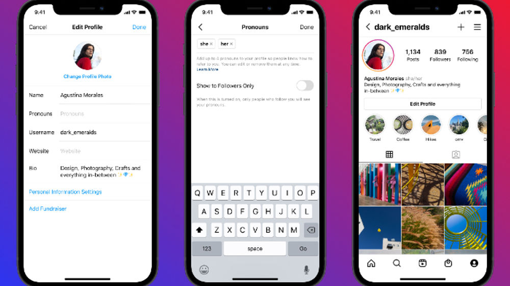 Baru saja rilis fitur baru, Instagram kini izinkan pengguna untuk menggunakan kata ganti ke dalam profil Instagram mereka.