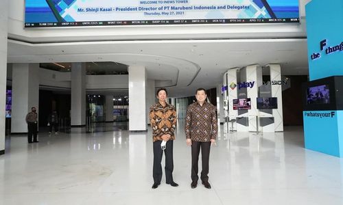 <p>Executive Chairman MNC Group Hary Tanoesoedibjo bersama Presiden Direktur PT Marubeni Indonesia Shinji Kasai / Facebook @harytanoeofficial</p>
