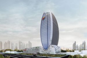 <p>Maritime Tower memiliki desain seperti bentuk kapal phinisi yang menjadi ciri khas tersendiri di lingkungan perkantoran dan komersial di Jakarta Utara. (Foto: PT Menara Maritim Indonesia)</p>