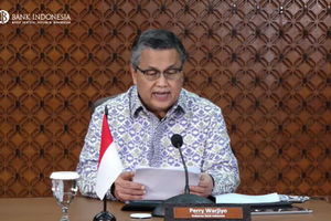 <p>Gubernur Bank Indonesia Perry Warjiyo dalam Rapat Dewan Gubernur (RDG) BI secara virtual, Selasa, 25 Mei 2021. / Tangkapan layar TrenAsia.com</p>
