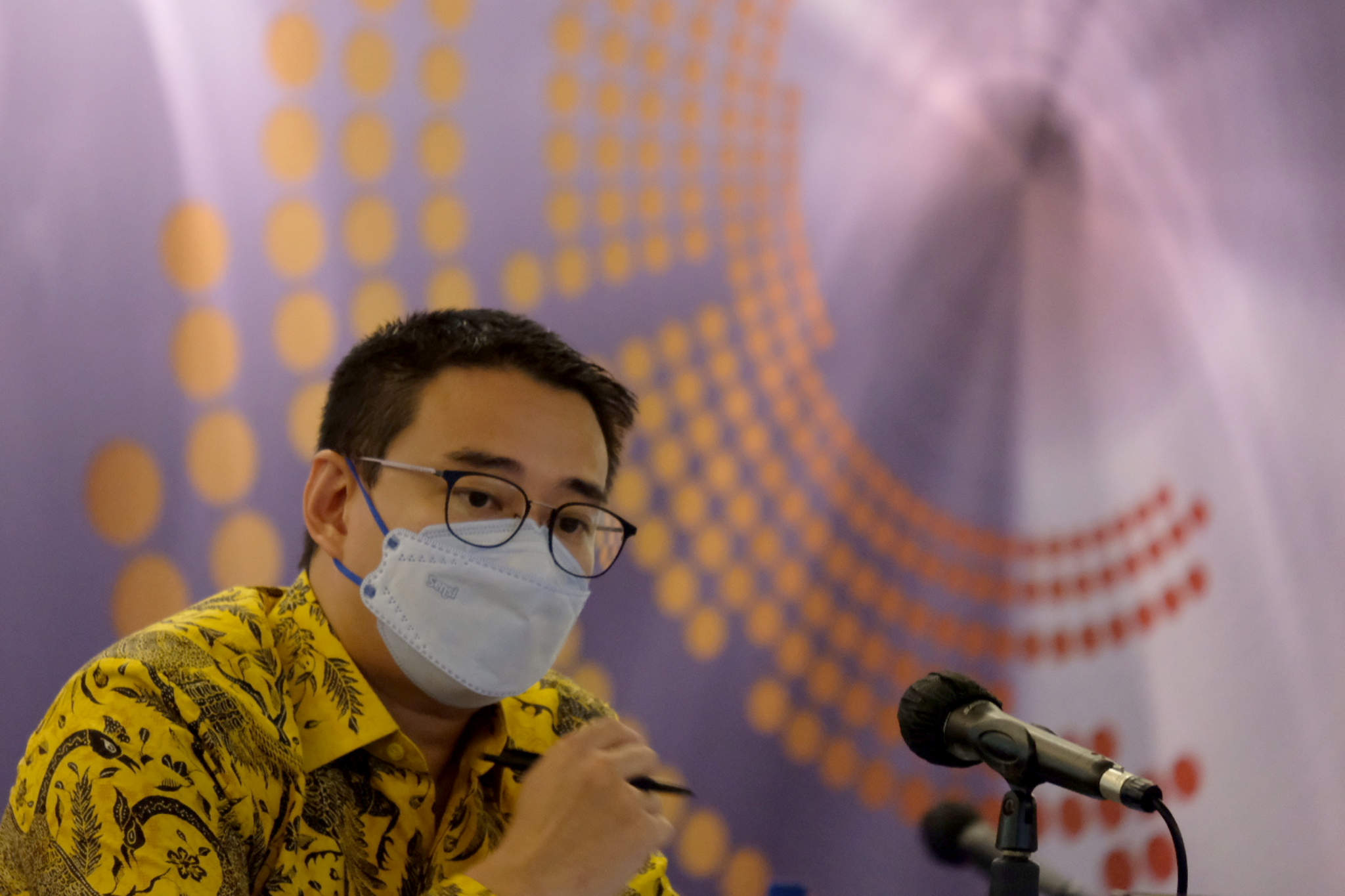 <p>Presiden Direktur MDKA Albert Saputro memberikan pemaparan pada public expose usai pelaksanaan RUPST dan RUPSLB MDKA di Jakarta, Selasa, 25 Mei 2021. Foto: Ismail Pohan/TrenAsia</p>
