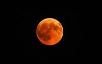 Ilustrasi gerhana bulan total atau super blood moon