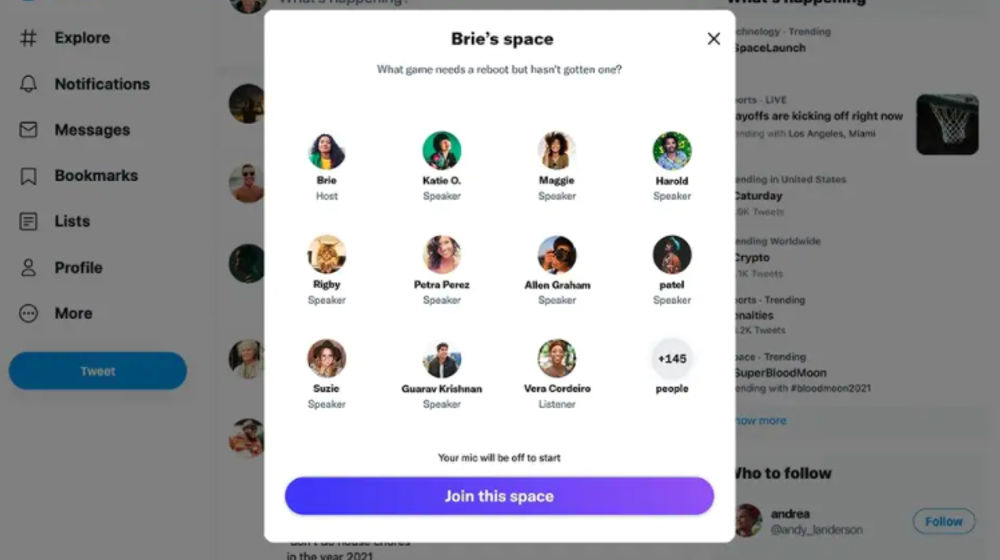 Twitter Spaces kini tersedia untuk mobile dan browser