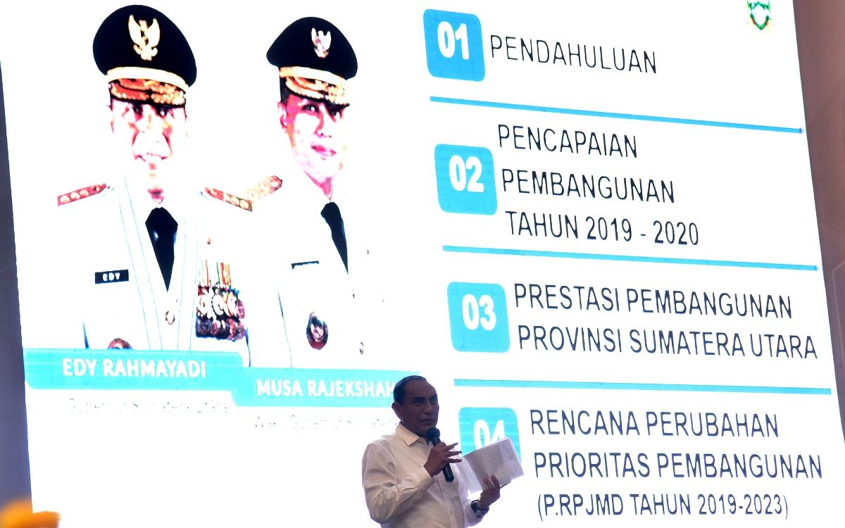 Gubernur Sumut Edy Rahmayadi  menghadiri pembukaan Musrembang