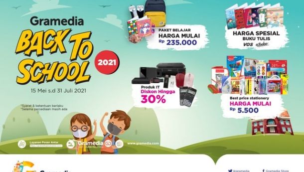 Sambut Tahun Ajaran Baru, Gramedia Diskon Peralatan Sekolah Hingga 40 Persen