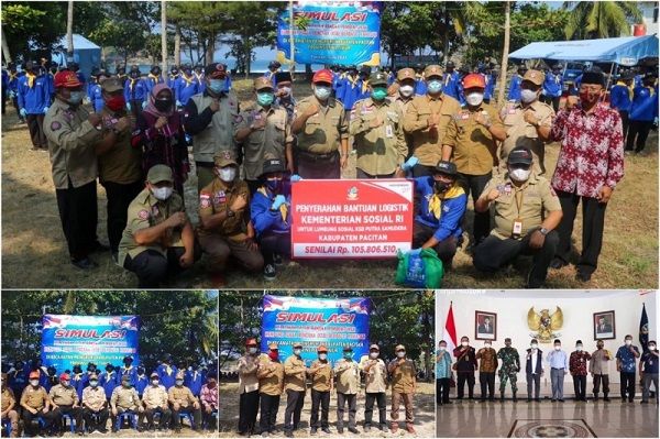 Pembentukan Kampung Siaga Bencana (KSB) Putra Samudera di Kecamatan Pringkuku Pacitan dan penyerahan bantuan Logistik untuk lumbung sosial KSB Putra Samudera senilai Rp 105 juta