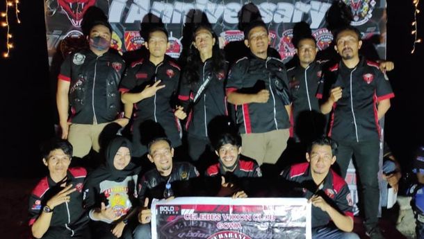 12 Komunitas Motor Bold Riders Makassar 'Ngegas' Bareng Seribu Kilometer