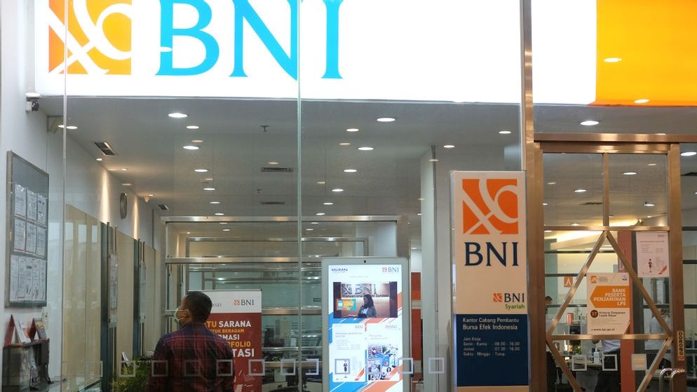 Kantor Bank BNI cabang Bursa Efek, Jakarta. 