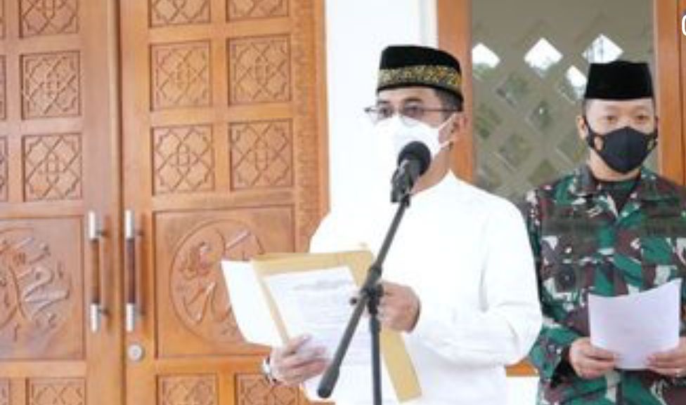 Wali Kota Balikpapan Rahmad Mas'ud dalam konferensi pers perkembangan covid-19