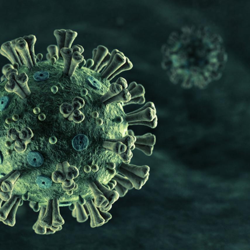 Ilustrasi virus SARS-CoV-2