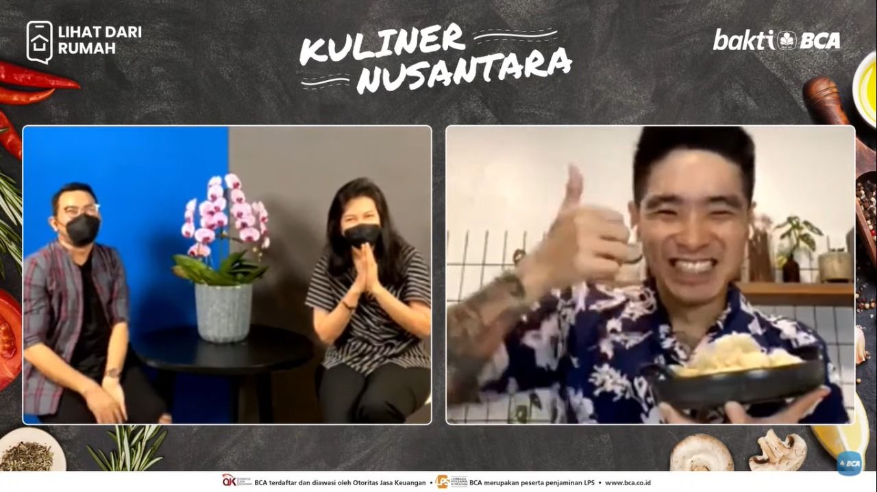 Inge Setiawati saat memperkenalkan kuliner nusantara (Humas BCA)