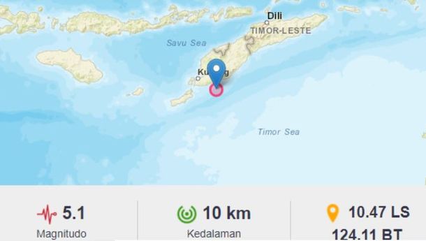 Pagi Tadi, Gempa Guncang Kota Kupang dan Sekitarnya