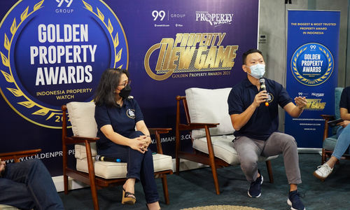 <p>Country Manager Rumah123.com Maria Herawati Manik (kiri) dan CEO 99 Group Indonesia Chong Ming Hwee (kanan) dalam peluncuran Golden Property Awards 2021. (Foto: Dokumentasi 99 Group)</p>