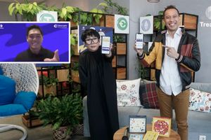 <p>Pang Xue Kai, Dian Supolo, dan Safir Senduk saat Launching aset kripto Treasury/ Sumber: Treasury</p>
