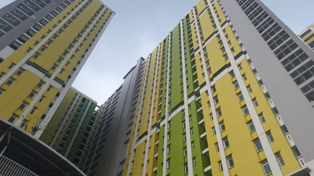 <p>Rusun Pasar Rumput yang akan dijadikan tempat isolasi mandiri pasien COVID-19 di Jakarta. (Foto: Kementerian PUPR)</p>
