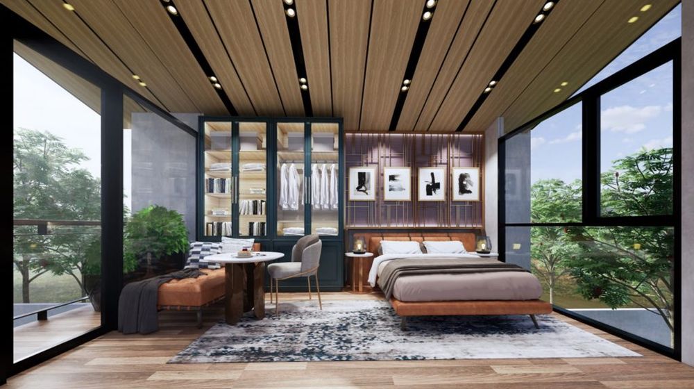 <p>Proyeksi interior unit type 2 (Standard) Cendana Parc Lippo Village dengan 3 kamar tidur. (Foto: Cendana Parc Lippo Village)</p>
