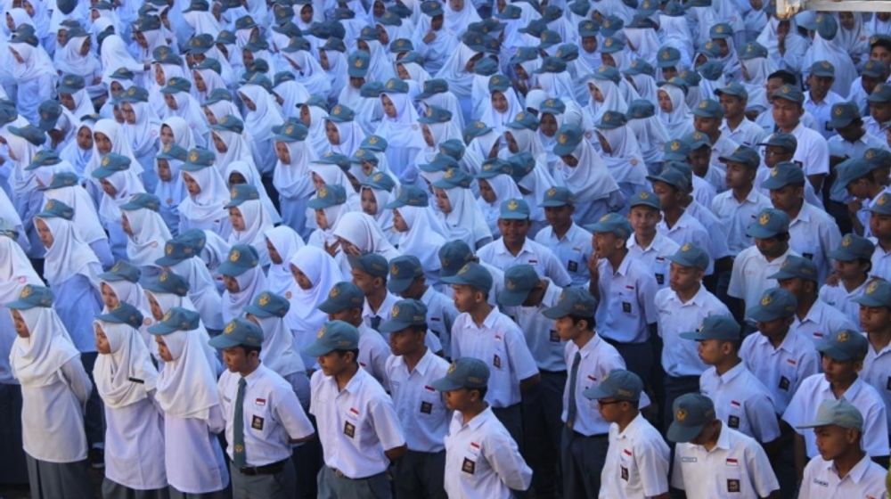 <p>Suasana upacara bendera di SMKN 2 Padang. (Foto: smk2padang.sch.id)</p>
