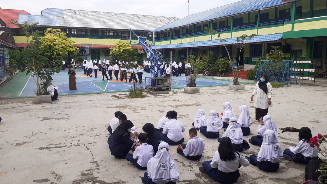 Suasana sekolah saat PTM di Kota Banjarmasin. 