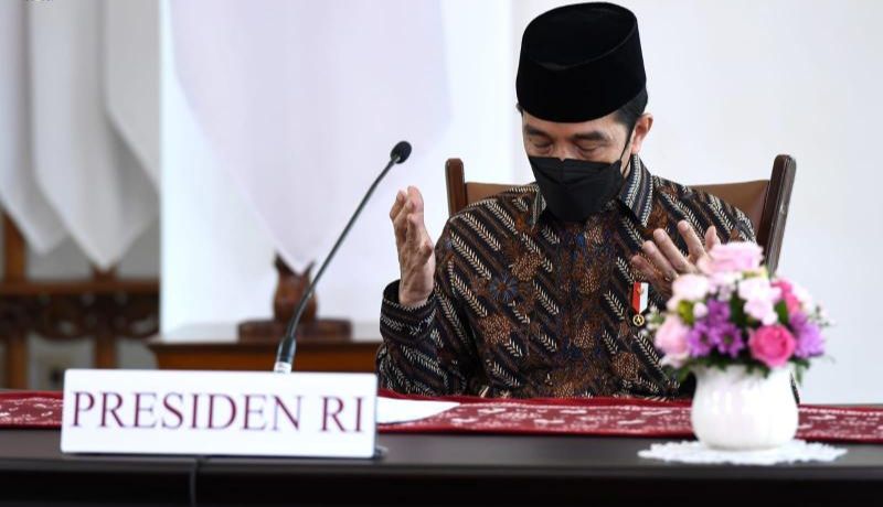 Presiden Jokowi saat dia bersama virtual (Humas Pemda DIJ)