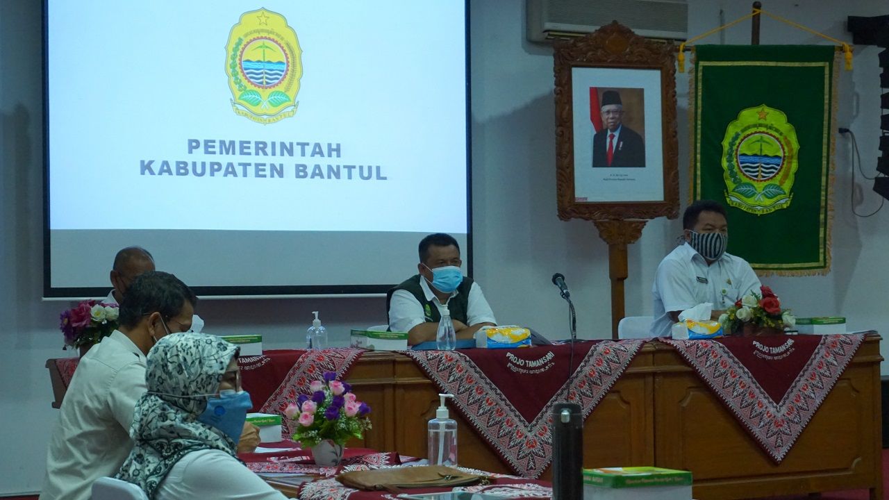 Suasana rapat bersama Menko Marimves (Humas Bantul)