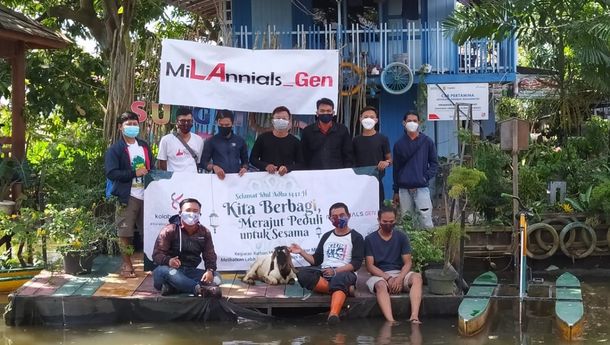 Kreatif, MiLAnnials Gen Banjarmasin Akan Bagikan Daging Kurban dengan Sepeda Air