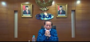 Presdir BCA Jahja Setiadmadja saat pertemuan Virtual (Ties)
