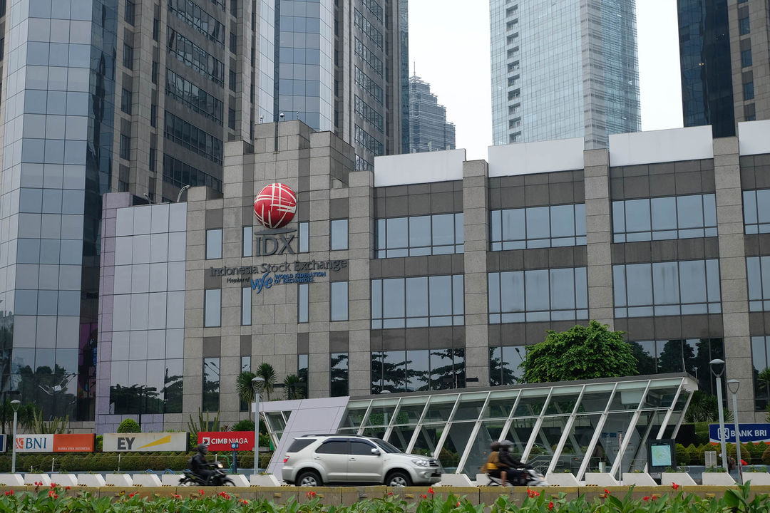 Kantor pusat Bursa Efek Indonesia (BEI) di kawasan Senayan, Jakarta.