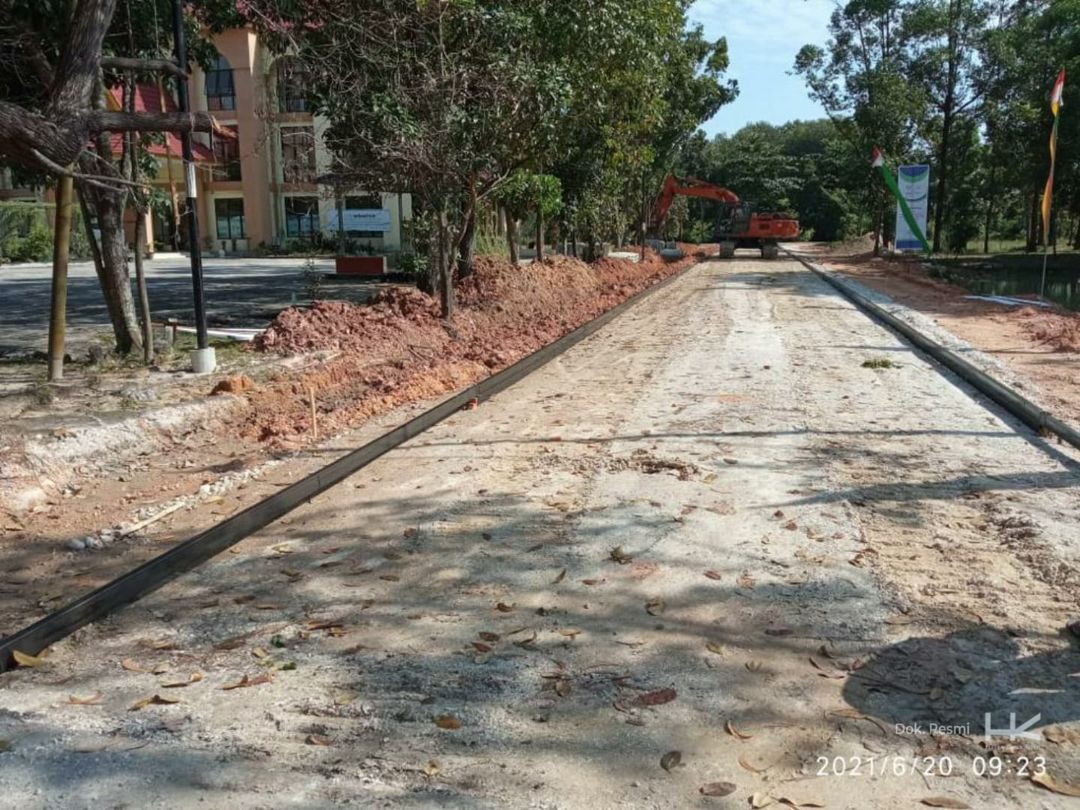 Jalan akses UIN Suska Riau yang dibangun oleh Hutama Karya. Foto: Hutama Karya