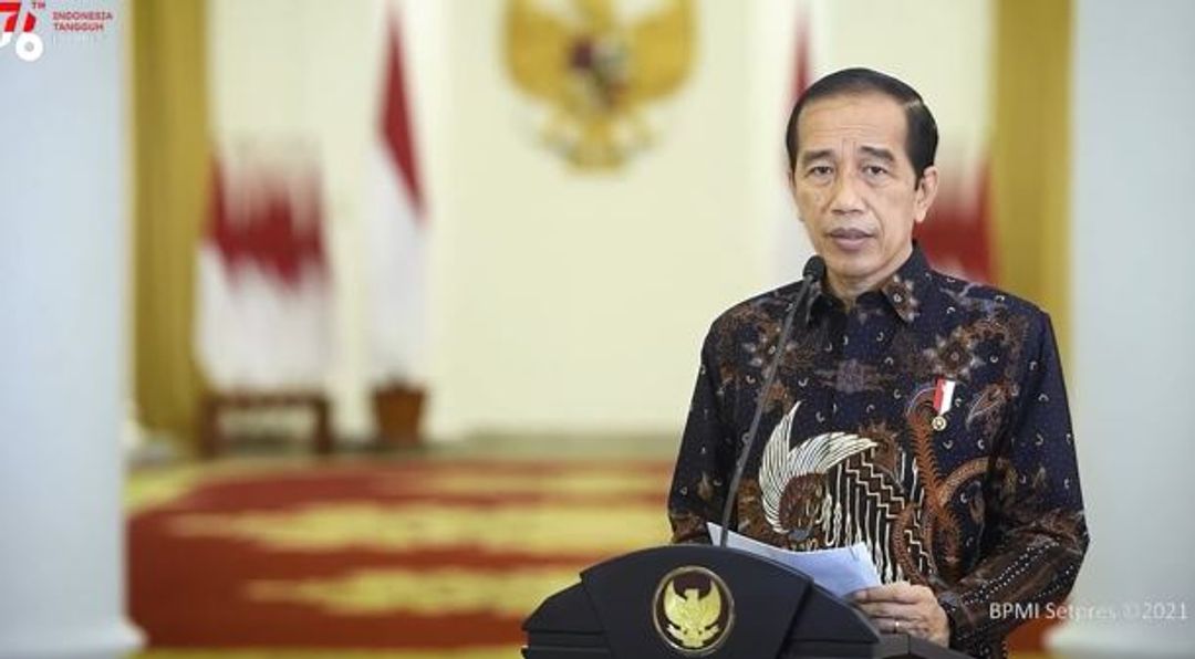 Presiden Joko Widodo, saat mengumumkan PPKM Level 4 hingga 9 Agustus 2021