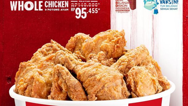 Promo KFC di Agustus 2021, Tunjukan Kartu Vaksin Covid-19 Dapatkan Diskon 30%