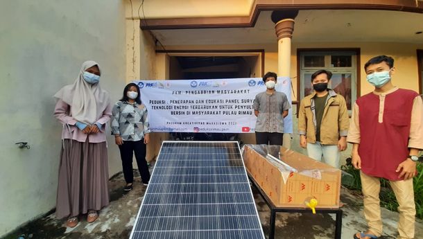 Mahasiswa ITERA Buat Penyuling Air Laut Tenaga Surya untuk Warga Pulau Rimau