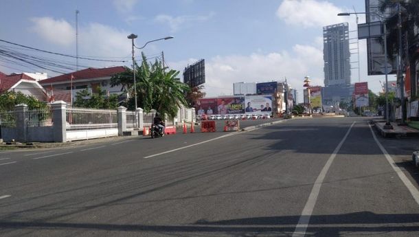 Polresta Bandar Lampung kembali Lakukan Penyekatan Jalan Utama