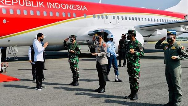 Kunjungan Kerja ke Jatim, Presiden Tinjau Vaksinasi hingga Kunjungi Pabrik Pengolahan Porang
