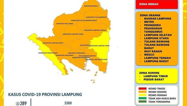 Lampung Bebas Zona Merah Covid-19