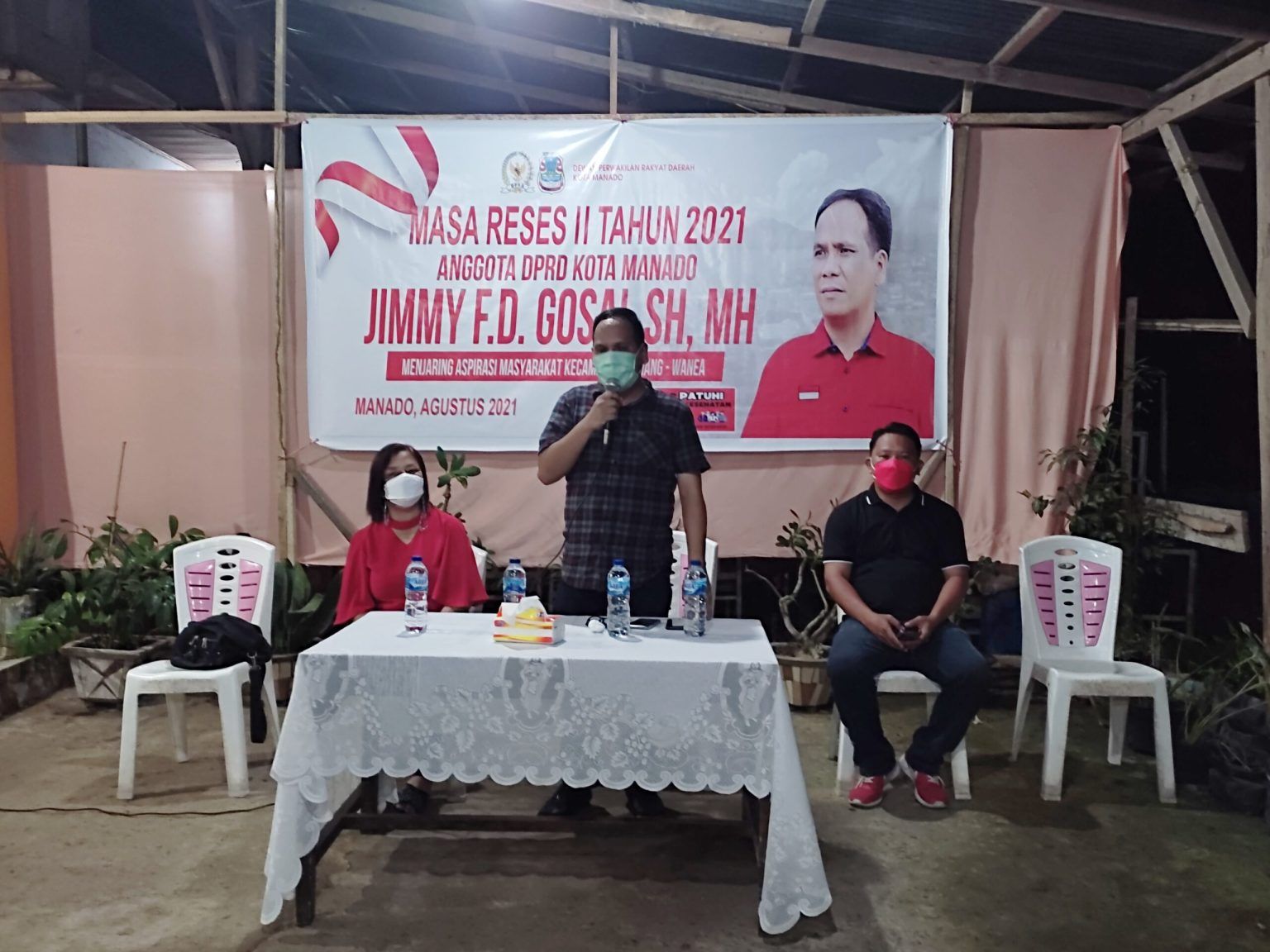 Anggota DPRD Kota Manado, Jimmy Gosal menggelar reses di Kelurahan Tingkulu. (Foto:Istimewa)